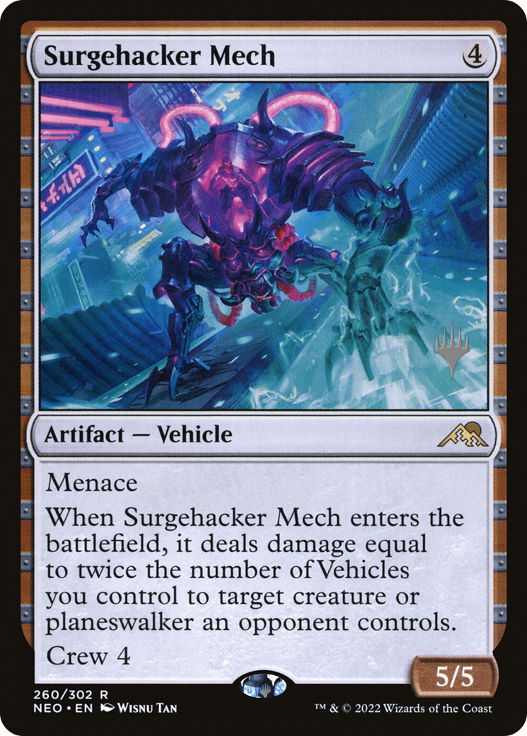 Surgehacker Mech (PPNEO-260P) - Kamigawa: Neon Dynasty Promos Foil