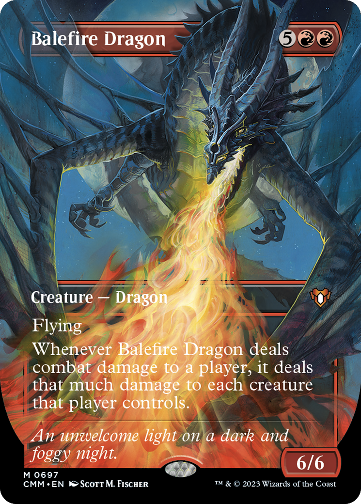 Balefire Dragon (Borderless) (CMM-697) - Commander Masters (Borderless) Foil