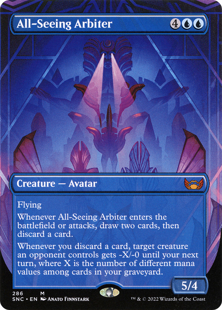All-Seeing Arbiter (Borderless) (SNC-286) - Streets of New Capenna (Borderless) Foil