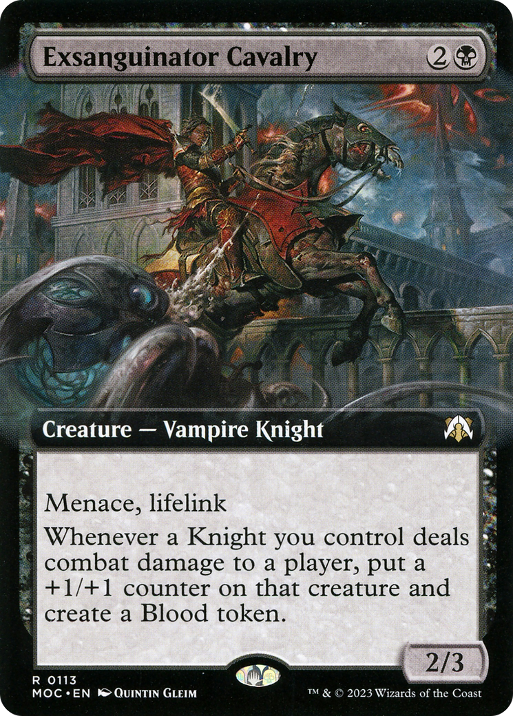 Exsanguinator Cavalry (Extended Art) (MOC-113) - March of the Machine Commander: (Extended Art) Foil