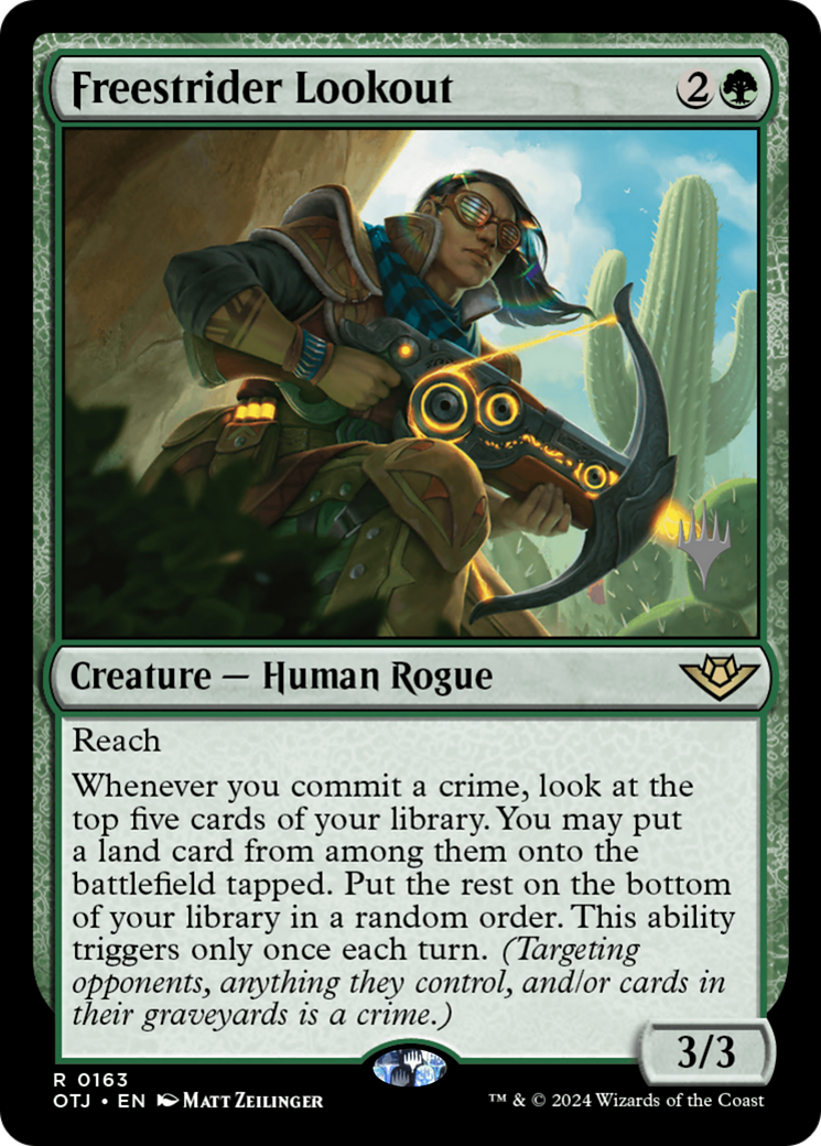 Freestrider Lookout (PPOTJ-163P) - Outlaws of Thunder Junction Promos Foil