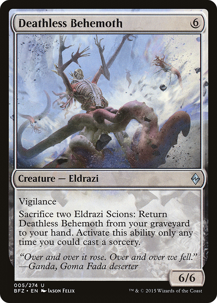 Deathless Behemoth (BFZ-005) - Battle for Zendikar Foil