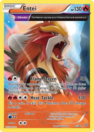 Entei (15) 015/98 - Holofoil XY Ancient Origins - Holo Rare