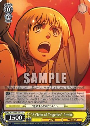 "A Chain of Tragedies" Armin (AOT/S35-TE03 TD) - Attack on Titan