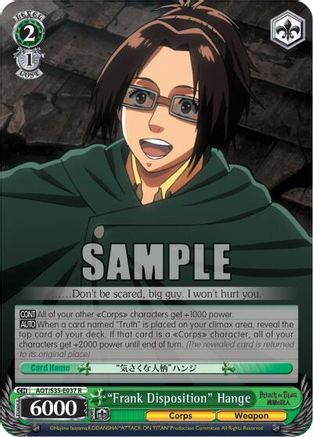 "Frank Disposition" Hange (AOT/S35-E037 R) - Attack on Titan