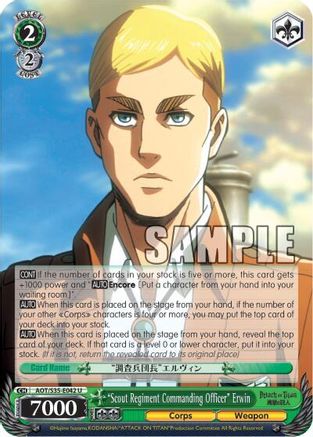 "Scout Regiment Commanding Officer" Erwin (AOT/S35-E042 U) - Attack on Titan