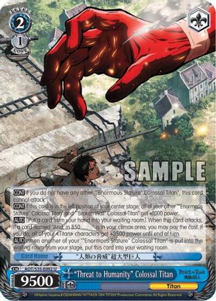 "Threat to Humanity" Colossal Titan (AOT/S35-E092 U) - Attack on Titan