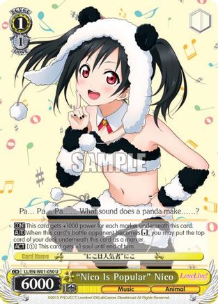 "Nico Is Popular" Nico (LL/EN-W01-030 U) - Love Live! DX