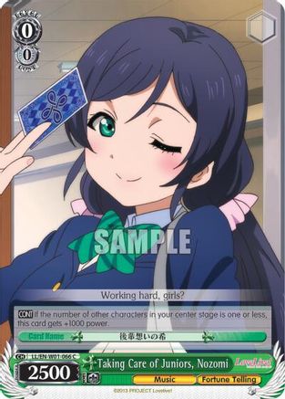Taking Care of Juniors, Nozomi (LL/EN-W01-066 C) - Love Live! DX
