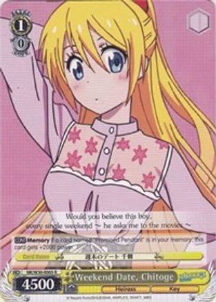 Weekend Date, Chitoge (NK/W30-E005 R) - NISEKOI -False Love-