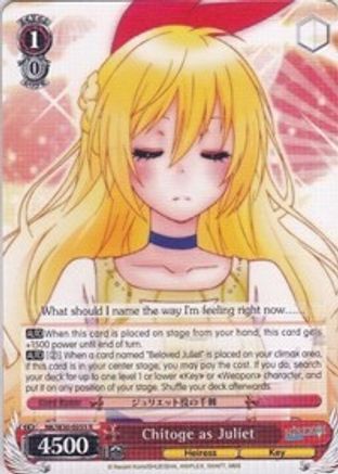 Chitoge as Juliet (NK/W30-E055 R) - NISEKOI -False Love-
