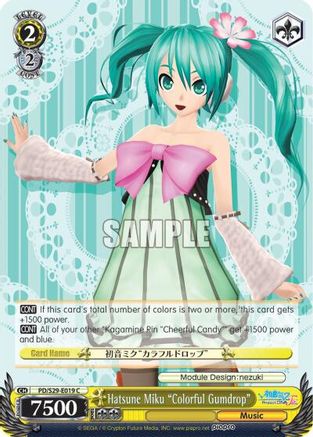 Hatsune Miku "Colorful Gumdrop" (PD/S29-E019 C) - Hatsune Miku: Project DIVA F 2nd