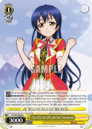 "Our LIVE, the LIFE with You" Umi Sonoda (LL/W24-E004 RR) - Love Live!