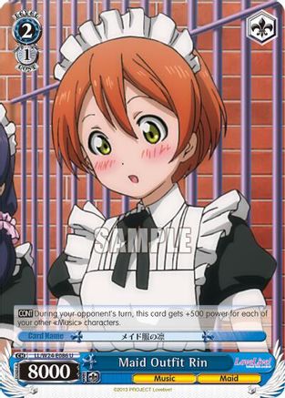 Maid Outfit Rin (LL/W24-E086 U) - Love Live!