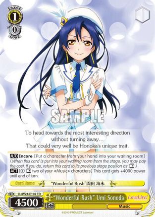 "Wonderful Rush" Umi Sonoda (LL/W24-E102 TD) - Love Live!
