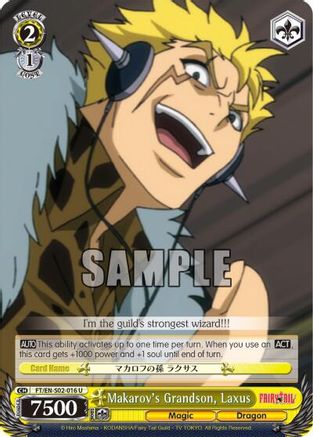 Makarov's Grandson, Laxus (FT/EN-S02-016 U) - Fairy Tail ver.E