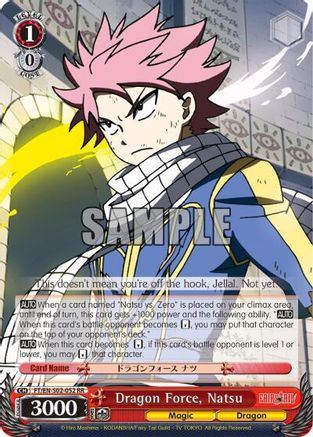 Dragon Force, Natsu (FT/EN-S02-052 RR) - Fairy Tail ver.E