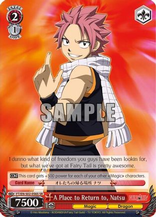 A Place to Return to, Natsu (SR) (FT/EN-S02-056S SR) - Fairy Tail ver.E