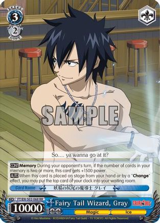 Fairy Tail Wizard, Gray (FT/EN-S02-068 RR) - Fairy Tail ver.E