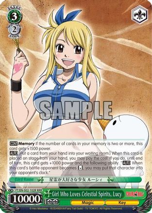 Girl Who Loves Celestial Spirits, Lucy (RRR) (FT/EN-S02-102R RRR) - Fairy Tail ver.E