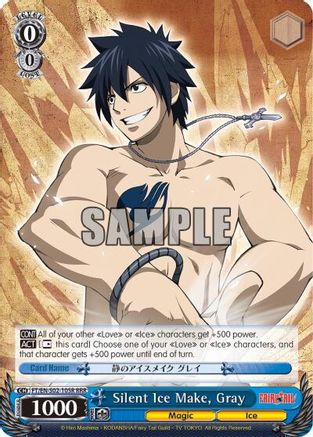Silent Ice Make, Gray (RRR) (FT/EN-S02-105R RRR) - Fairy Tail ver.E