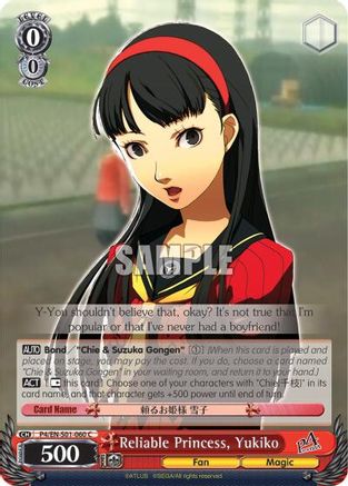 Reliable Princess, Yukiko (P4/EN-S01-060 C) - Persona 4 ver.E