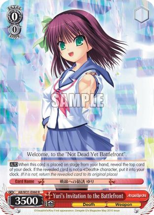 Yuri's Invitation to the Battlefront (AB/W31-E060 R) - Angel Beats! Re:Edit