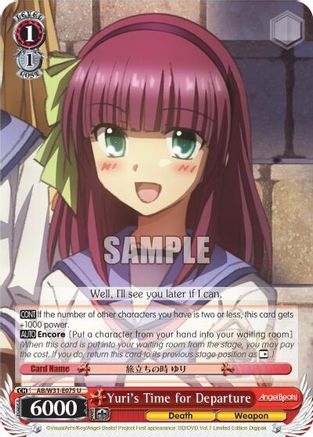 Yuri's Time for Departure (AB/W31-E075 U) - Angel Beats! Re:Edit