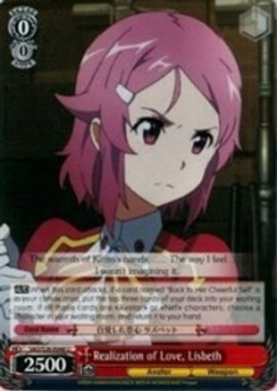 Realization of Love, Lisbeth (SAO/S26-E048 U) - Sword Art Online Vol.2