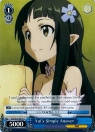 Yui's Simple Answer (SAO/S26-E074 C) - Sword Art Online Vol.2