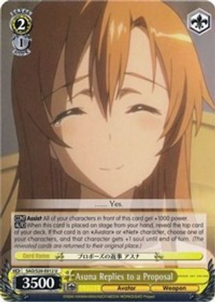 Asuna Replies to a Proposal (SAO/S20-E012 U) - Sword Art Online