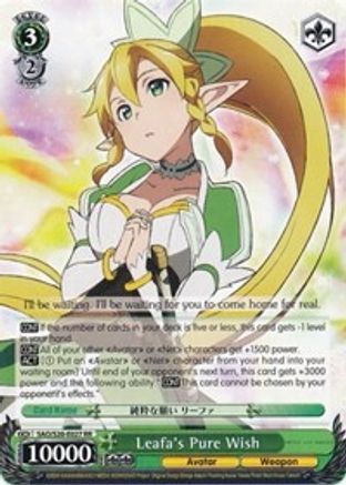 Leafa's Pure Wish (SAO/S20-E027 RR) - Sword Art Online