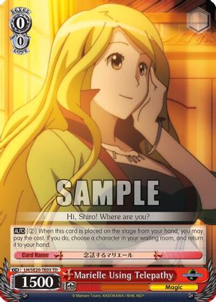 Marielle Using Telepathy (LH/SE20-TE03 TD) - LOG HORIZON