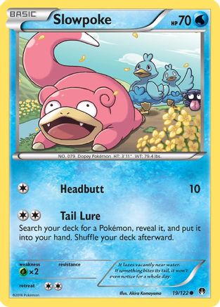 Slowpoke 019/122 - Reverse Holofoil XY BREAKpoint - Common