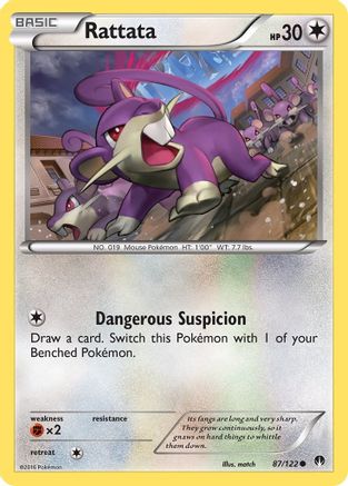 Rattata 087/122 XY BREAKpoint - Common