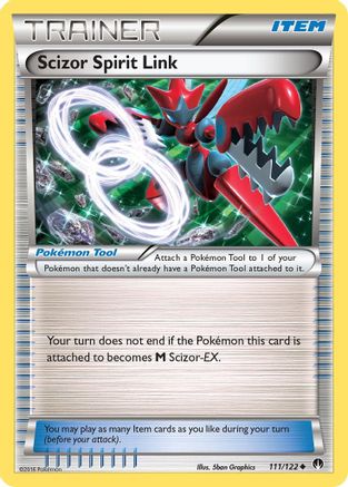 Scizor Spirit Link 111/122 - Reverse Holofoil XY BREAKpoint - Uncommon