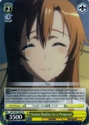 Asuna Replies to a Proposal (TD) (SAO/S20-TE04 TD) - Sword Art Online