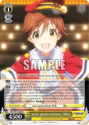 new generations, Mio (IMC/W41-E008 R) - The iDOLM@STER Cinderella Girls