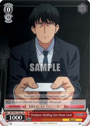 Producer Holding Out Name Card (IMC/W41-TE21 TD) - The iDOLM@STER Cinderella Girls