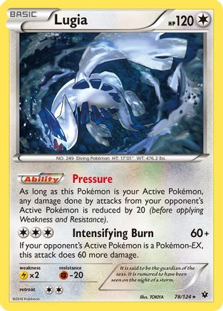 Lugia 078/124 - Reverse Holofoil XY Fates Collide - Rare