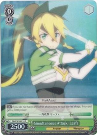 Simultaneous Attack, Leafa (Parallel Foil) (SAO/SE26-E14 C) - Sword Art Online II Vol.2