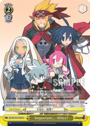 Important... Allies? (DG/EN-S03-E038 U) - Disgaea