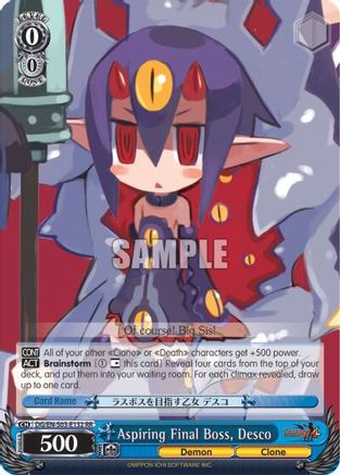 Aspiring Final Boss, Desco (DG/EN-S03-E132 RR) - Disgaea