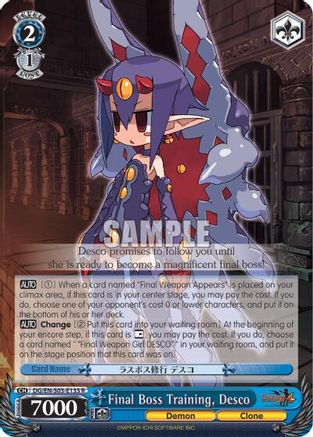 Final Boss Training, Desco (DG/EN-S03-E135 R) - Disgaea