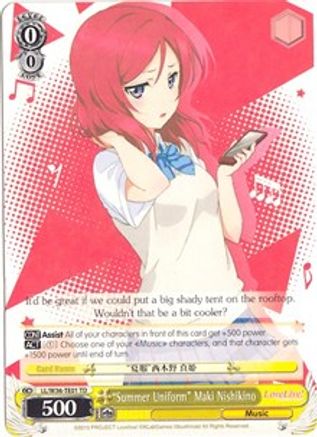 "Summer Uniform" Maki Nishikino (LL/W36-TE01 TD) - Love Live! Vol. 2