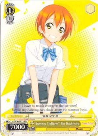 "Summer Uniform" Rin Hoshizora (LL/W36-TE13 TD) - Love Live! Vol. 2