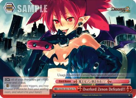 Overlord Zenon Defeated!! (DG/EN-S03-TE20 TD) - Disgaea