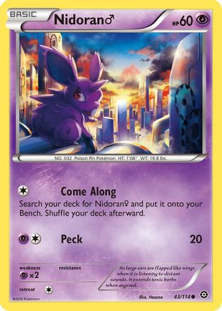 Nidoran M 043/114 XY Steam Siege - Common