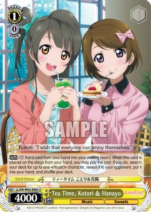 Tea Time, Kotori & Hanayo (LL/EN-W02-E002 U) - Love Live! DX Vol.2