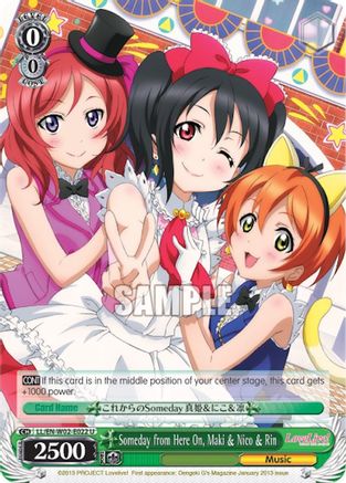 Someday from Here On, Maki & Nico & Rin (LL/EN-W02-E022 U) - Love Live! DX Vol.2
